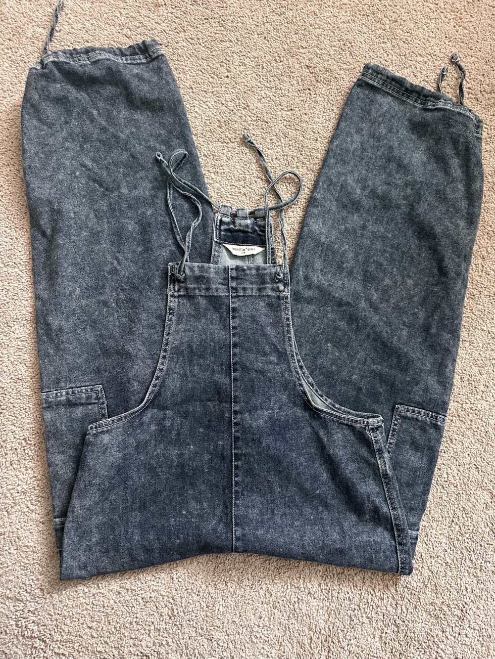 Washed Denim Overalls - Picture 2 of 4